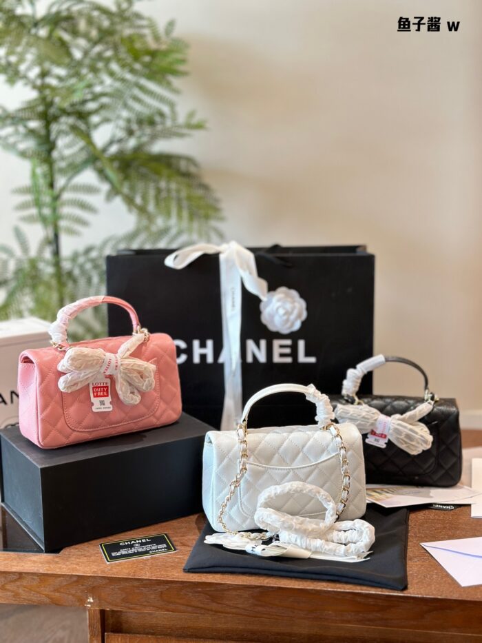 Chanel 24A Mini Cf Handle Classic Quilted Flap Bag With Chain Strap Timeless Elegance - Image 8