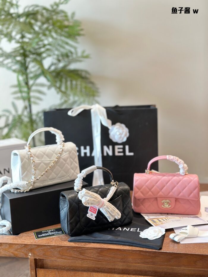 Chanel 24A Mini Cf Handle Classic Quilted Flap Bag With Chain Strap Timeless Elegance - Image 9