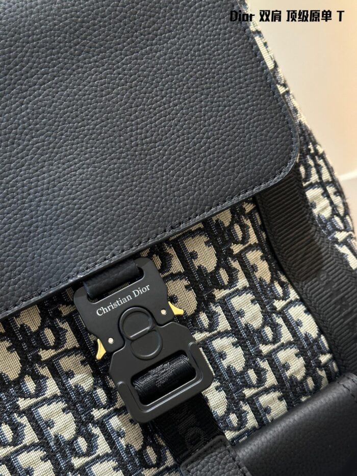 Dior Autumn 2024 Menswear Collection Oblique Jacquard Saddle Backpack: Practical, Striking, Elegant - Image 5