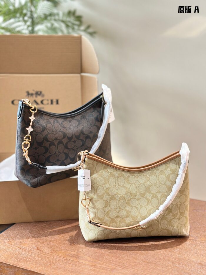 Coach Laurel Series Latte-Coloured Shoulder Bag Spacious Yet Lightweight Includes Accessories Packaged In Aeroplane-Shaped Box - Image 1