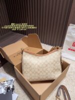 Coach Laurel Vintage Print Brown & Black Crossbody Bag With Chain Pendant - Handheld/Crossbody Commuter Bag - Image 2
