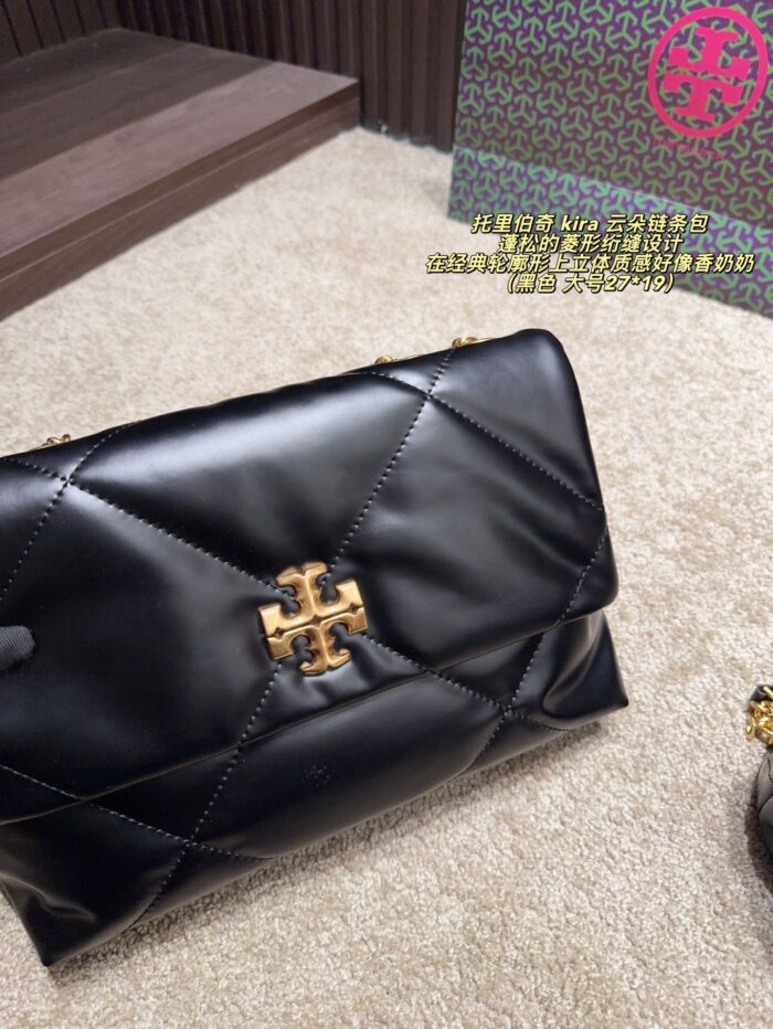 Tory Burch Kira Cloud Chain Bag Diamond Quilting Classic Silhouette Three-Dimensional Elegance Chain Strap For Underarm Or Crossbody Carry - Image 5