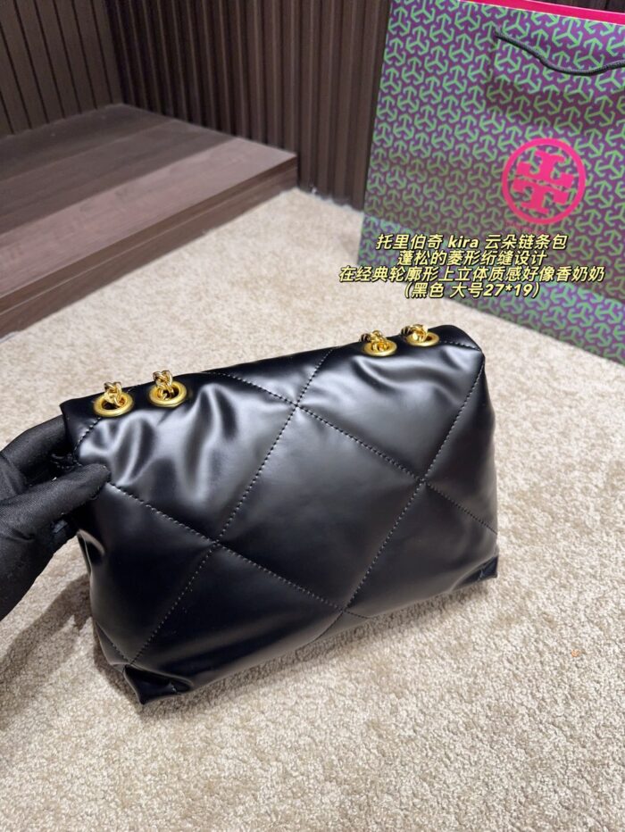 Tory Burch Kira Cloud Chain Bag Diamond Quilting Classic Silhouette Three-Dimensional Elegance Chain Strap For Underarm Or Crossbody Carry - Image 7