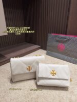 Tory Burch Kira Cloud Chain Bag Diamond Quilting Classic Silhouette Three-Dimensional Elegance Chain Strap For Underarm Or Crossbody Carry - Image 11