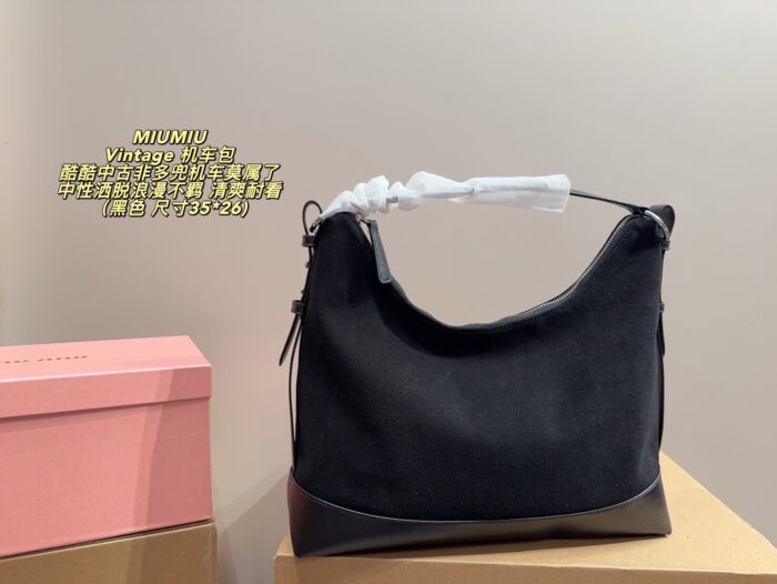 Miumiu Vintage Motorcycle Bag Multi-Pocket, Androgynous, Free-Spirited, Romantic, And Unconventional Refreshing And Enduringly Appealing - Image 3