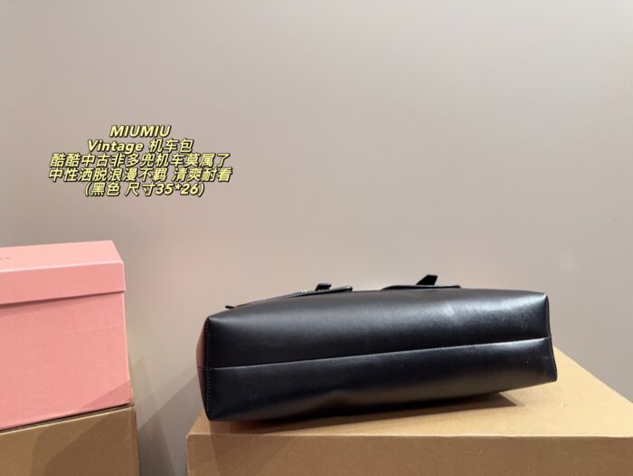 Miumiu Vintage Motorcycle Bag Multi-Pocket, Androgynous, Free-Spirited, Romantic, And Unconventional Refreshing And Enduringly Appealing - Image 8