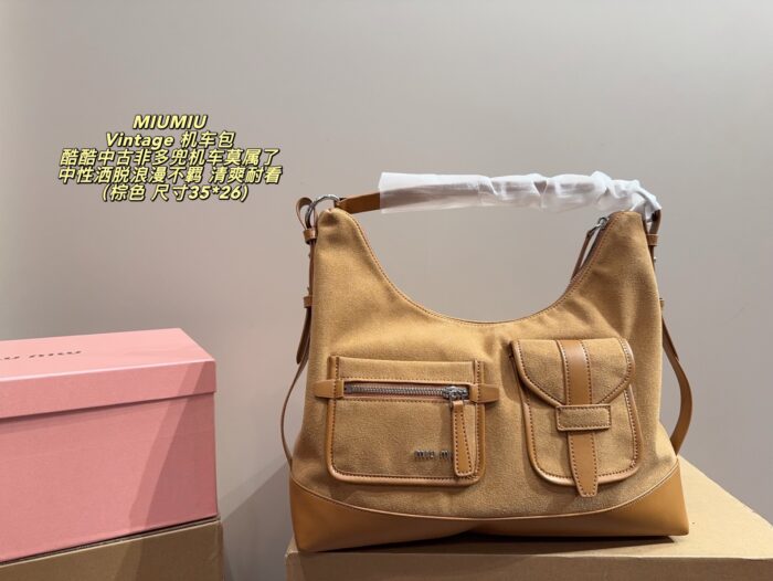 Miumiu Vintage Motorcycle Bag Multi-Pocket, Androgynous, Free-Spirited, Romantic, And Unconventional Refreshing And Enduringly Appealing - Image 11
