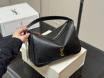 Yves Saint Laurent Camera Supple Bag Lunchbox Bag Minimalist Vintage Gold-Plated Zipper Multi-Wear Bag - Image 10