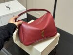 Yves Saint Laurent Camera Supple Bag Lunchbox Bag Minimalist Vintage Gold-Plated Zipper Multi-Wear Bag - Image 12
