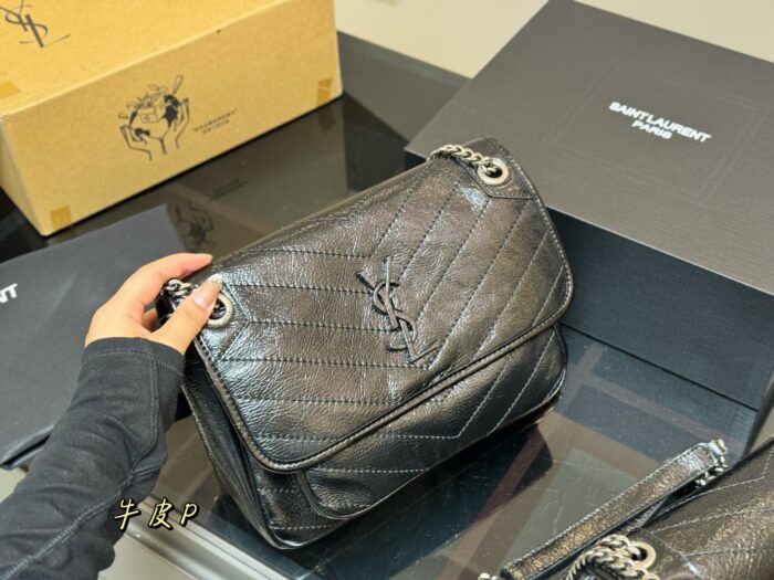 Yves Saint Laurent Niki Haute Couture Edition Soft-To-The-Touch Imported Cowhide Leather Grain Bag - Image 2