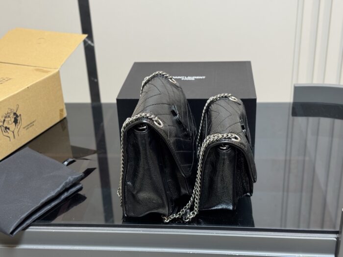 Yves Saint Laurent Niki Haute Couture Edition Soft-To-The-Touch Imported Cowhide Leather Grain Bag - Image 7