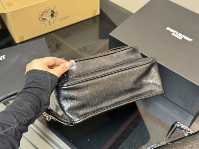 Yves Saint Laurent Niki Haute Couture Edition Soft-To-The-Touch Imported Cowhide Leather Grain Bag - Image 9