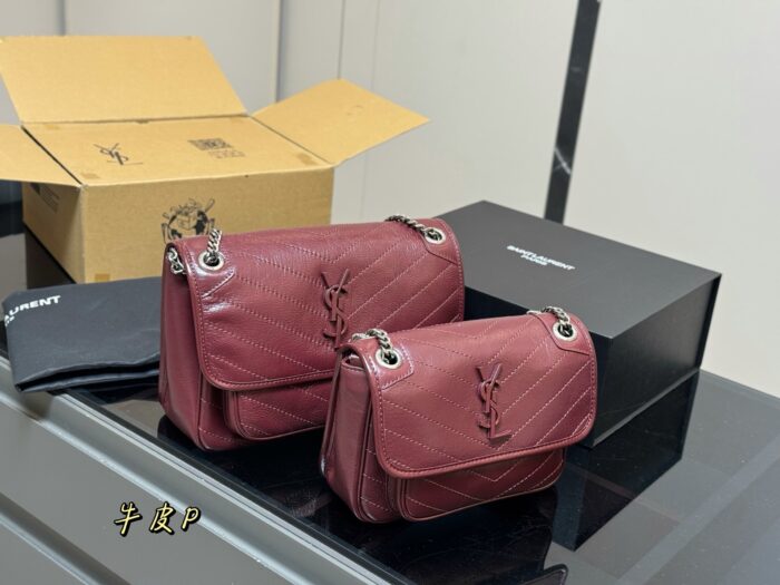 Yves Saint Laurent Niki Haute Couture Edition Soft-To-The-Touch Imported Cowhide Leather Grain Bag - Image 15