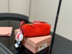 Miu Miu Suede Pencil Case Bag Soft And Supple Texture Korean Drama Heroine Style - Image 12