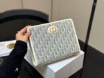 Dior Clutch Bag Classic Monogram Cd Clasp Chain Shoulder Strap Casual Elegance - Image 2