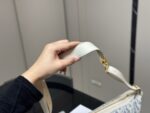 Dior Underarm Lunchbox Bag Light Blue & Beige Patchwork Versatile Elegance Clear Hardware, Clean Lining - Image 3
