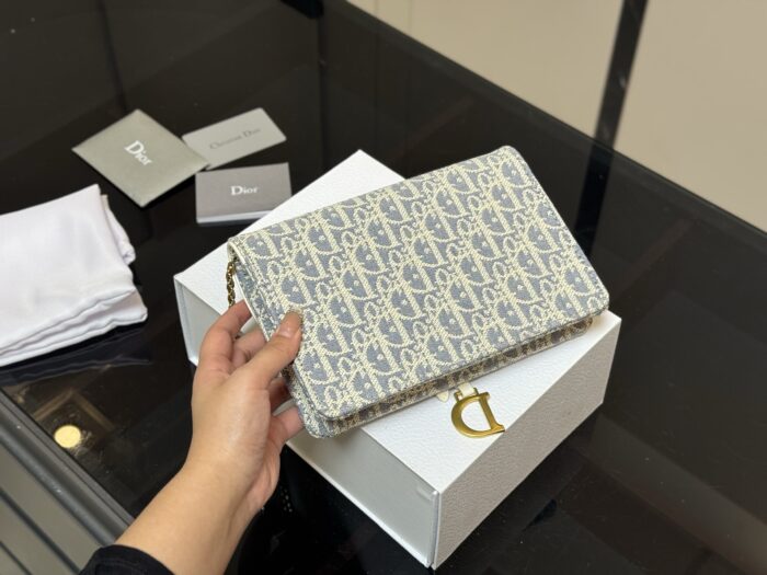 Dior Vintage Monogram Chain Bag Woc - Retro And Exquisite, Can Be Carried As A Clutch Or Crossbody - Image 6