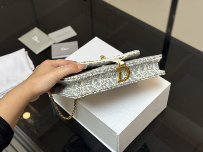 Dior Vintage Monogram Chain Bag Woc - Retro And Exquisite, Can Be Carried As A Clutch Or Crossbody - Image 7