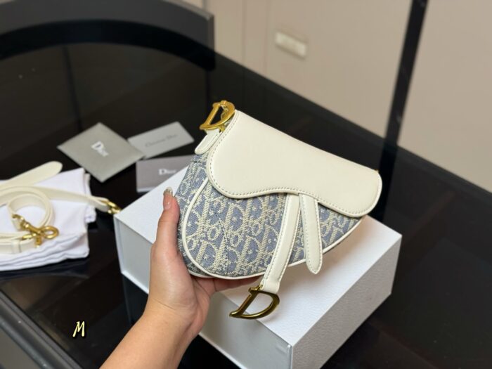 Dior Classic Monogram Saddle Bag With Roman Strap - Upgraded Version - Image 5