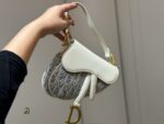 Dior Classic Monogram Saddle Bag With Roman Strap - Upgraded Version - Image 9