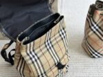 Burberry Check Backpack Trench-Inspired Fabric Lightweight And Spacious - Image 8