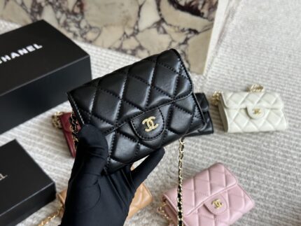 Chanel Classic Short Lambskin Full-Leather Quilted Wallet