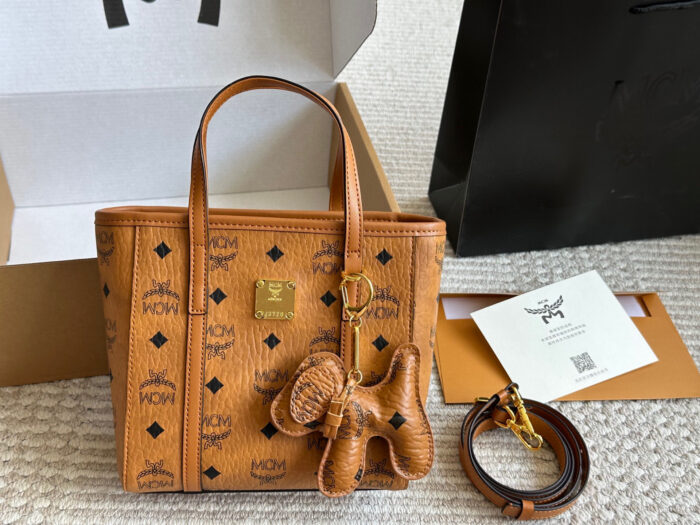Mcm Mini Anya Series Mini Tote Printed Coated Canvas Top Zip Closure - Image 1