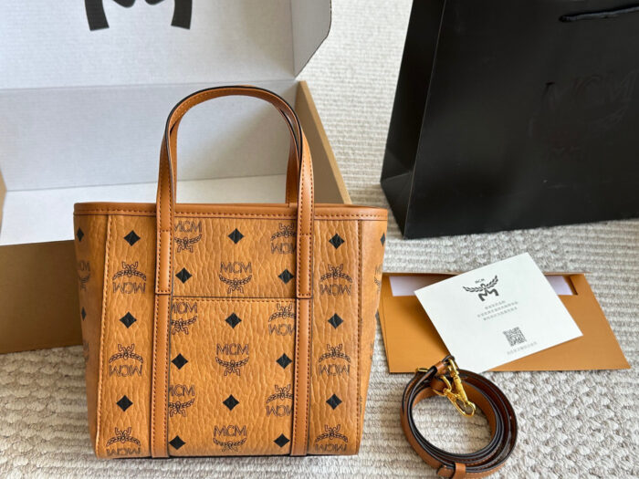 Mcm Mini Anya Series Mini Tote Printed Coated Canvas Top Zip Closure - Image 3