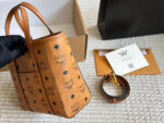Mcm Mini Anya Series Mini Tote Printed Coated Canvas Top Zip Closure - Image 4
