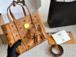 Mcm Mini Anya Series Mini Tote Printed Coated Canvas Top Zip Closure - Image 9
