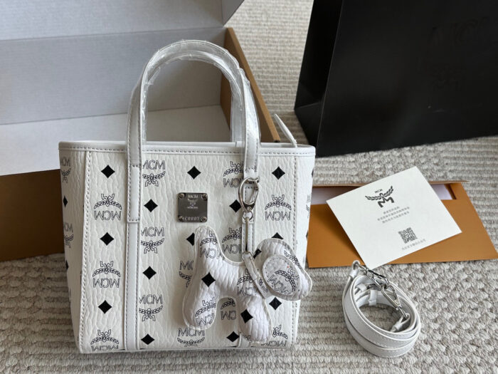 Mcm Mini Anya Series Mini Tote Printed Coated Canvas Top Zip Closure - Image 14