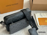 Louis Vuitton Men'S Trio Messenger Bag - Black Monogram Reverse-Colour Patchwork, Detachable Modular Design, Generous Capacity, Structured Silhouette, Leather Triangular Patchwork - Image 2