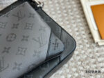 Louis Vuitton Men'S Trio Messenger Bag - Black Monogram Reverse-Colour Patchwork, Detachable Modular Design, Generous Capacity, Structured Silhouette, Leather Triangular Patchwork - Image 3