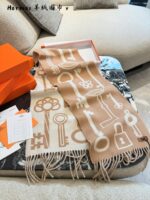Hermès Key Pattern Cashmere Scarf Winter'S High Value-For-Money Choice - Image 2