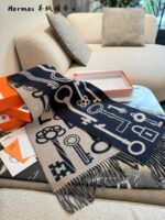 Hermès Key Pattern Cashmere Scarf Winter'S High Value-For-Money Choice - Image 5