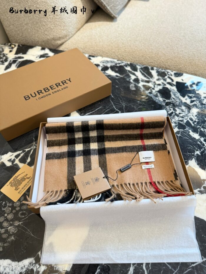 Burberry Classic Check Cashmere Scarf - Image 1