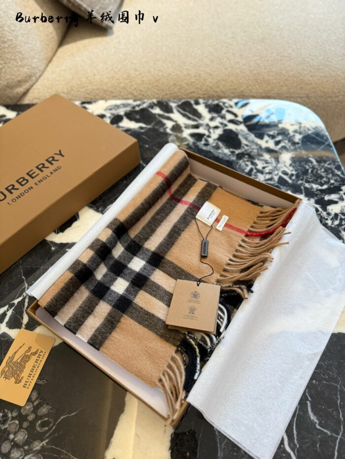 Burberry Classic Check Cashmere Scarf - Image 2
