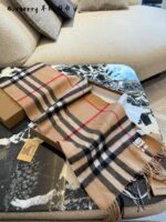 Burberry Classic Check Cashmere Scarf - Image 3
