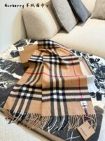 Burberry Classic Check Cashmere Scarf - Image 5