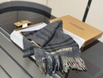 Burberry Cashmere Scarf Classic Black And White Colourway Soft And Comfortable