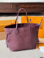 Louis Vuitton Neverfull Medium Full Grain Leather Classic Tote Bag - Image 3