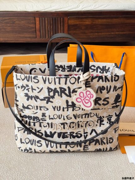 Louis Vuitton Shopper Tote - Large-Capacity Leather Bag With Multiple Carrying Options