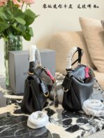 Balenciaga Rodeo Mini Leather Bag With Detachable Charm, Lock Clasp Design, Handheld Or Crossbody - Image 4