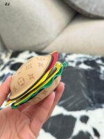 Louis Vuitton Mini Burger Keychain Earphone Case Gourmet-Inspired Design Accessory - Image 5
