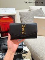 Ysl Uptown Mini Envelope Bag Metal Logo Detachable Chain Strap With Card Holder Italian Calfskin - Image 3