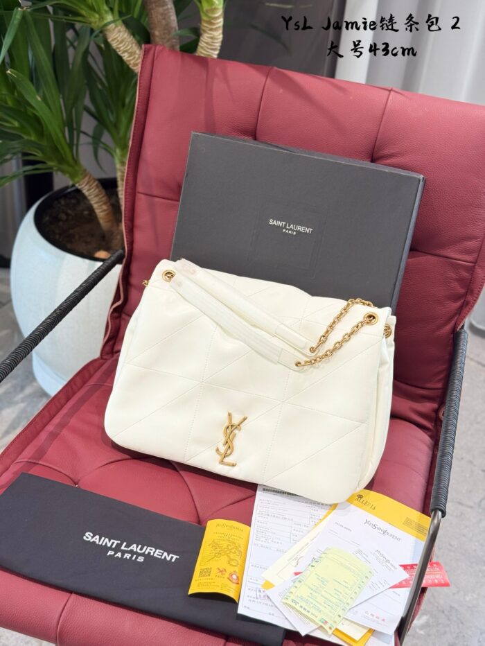 Saint Laurent Jamie Series Chain Tote Sheepskin-Textured Jewellery-Grade Chain Effortlessly Chic Design - Image 3