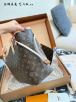 Louis Vuitton Neverfull Medium Tote Bag Classic Monogram Multicolore Double Box With Silk Scarf - Image 5
