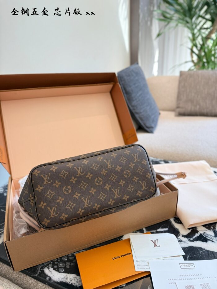 Louis Vuitton Neverfull Medium Tote Bag Classic Monogram Multicolore Double Box With Silk Scarf - Image 6