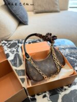 Louis Vuitton Catchy Small Monogram Canvas Leather Trim Chain Handbag - Image 2