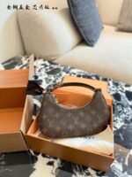 Louis Vuitton Catchy Small Monogram Canvas Leather Trim Chain Handbag - Image 6